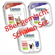 11er-Set Multi-Pack für Katzen verschiedene Sorten Bio Pate 8x100g (in weihnachtlicher Verpackung) Katze Nassfutter Yarrah